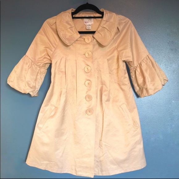 Ryu Jackets & Blazers - Ryu Womens Golden Shimmer Swing Coat Small